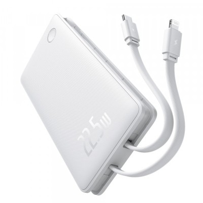 Baterie Externa Baseus Airpow Lite, 10000mAh, 22.5W, PD, 1 x Lightning - 1 x USB-A - 2 x USB-C, Alba P10067501213-00 foto