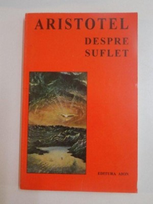 DESPRE SUFLET de ARISTOTEL 1996 foto