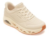 Pantofi sport SKECHERS nude, UNO GLIDE-STEP, din piele ecologica