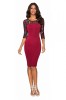 V863-3 Rochie casual eleganta cu maneci din dantela, M/L