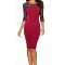V863-3 Rochie casual eleganta cu maneci din dantela