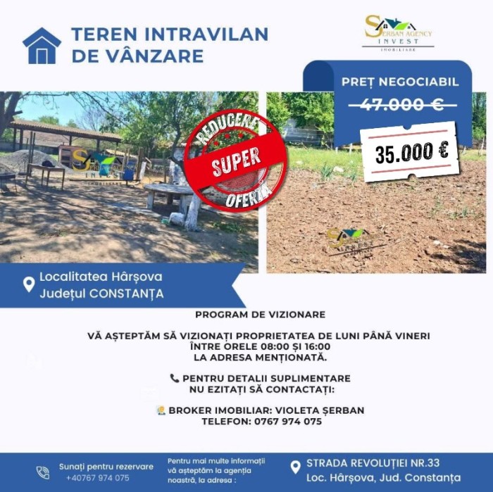Teren intravilan cu anexe &ndash; Strada Căsăriei, H&acirc;rșova!