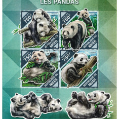 NIGER 2015 - Fauna, Ursi Panda / colita+bloc (2 img)