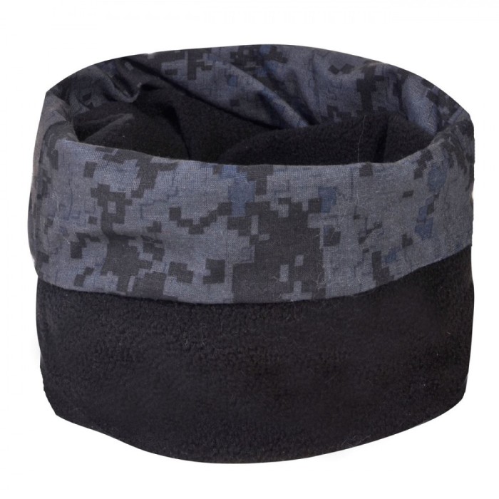 Fular Sport Circular, Fleece, Negru, Dimensiuni 70x25cm