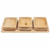 Set 7 platouri patrate lemn fag compartimentat 50x24x2.5cm Zilan EXT 6171