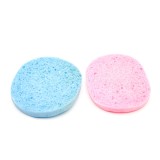 Set de 5 unități: Set 2 bureți curățare față, albastru-roz