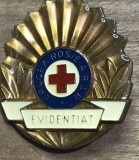 (N) [Militar/Sanitar] Insigna Crucea Roșie A R.S.R. - Evidențiat, Aurită