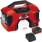 Einhell PRESSITO PXC + Starter Kit - Compresor hibrid 11 bar + Set 1 acumulator si incarcator Li-Ion 18 V 4 Ah