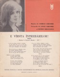 AS - PARTITURA - E VIRSTA INTREBARILOR -MUZICA GEORGE GRIGORIU, VERSURI ANGEL GRIGORIU, pt voce si pian