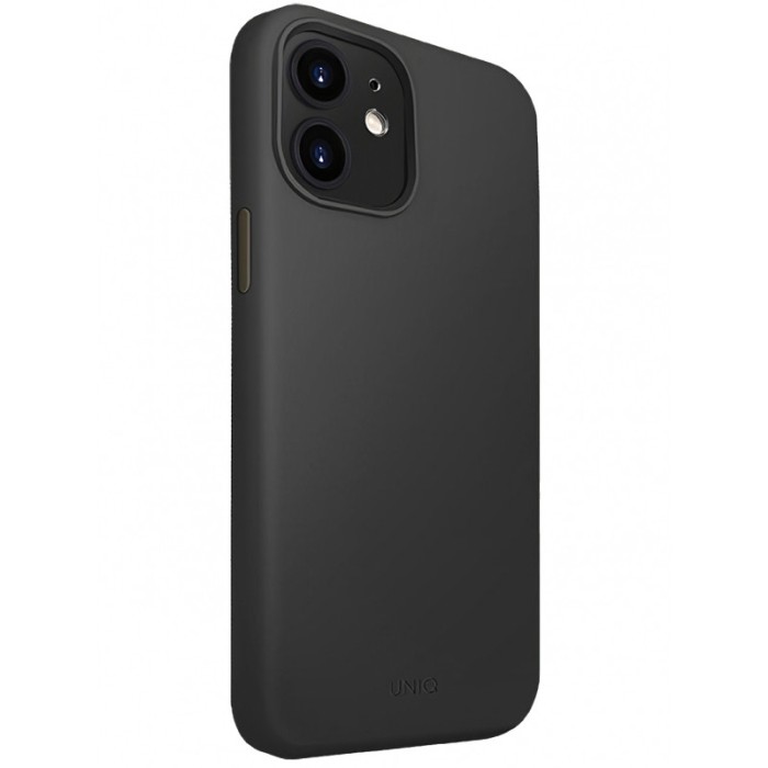 Husa TPU UNIQ Lino pentru Apple iPhone 12 mini, Neagra