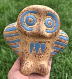 INEDITA BUFNITA VINTAGE DECORATIVA DIN CERAMICA, LUCARATA SI DECORATA MANUAL