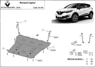 Scut motor metalic Renault Captur 2020-prezent foto