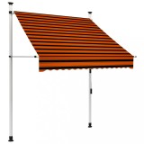 Gossi copertina retractabila manual, portocaliu si maro, 150 cm