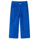 Pantaloni pentru copii, velur, albastru cobalt 104