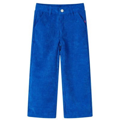 Pantaloni pentru copii, velur, albastru cobalt 104 foto