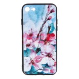 Husa iPhone SE 2020, TPU+PC, Print UV 3D, Flowers, Toc Protectie Telefon