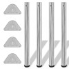 Picioare Masa Reglabile Crom 710-720mm vidaXL, Set 4 Buc, Inlocuire Birou, Bar, Robust