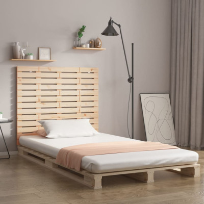 Tăblie de pat pentru perete, 81x3x91,5 cm, lemn masiv de pin foto