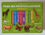 BEBE INVATA , PRIMA MEA BIBLIOTECA ILUSTRATA , ANIMALE , SET DE 8 CARTICELE DE FORMAT REDUS , 2020