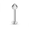 Piercing Ureche Labret - 1.2x8x3 - argintiu con