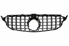 Grila Centrala Mercedes W205 Sedan S205 T-Modell A205 Cabriolet C205 Coupe Facelift (03.2018-2020) cu Camera 360 Crom Performance AutoTuning