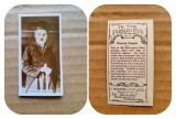H482-I-Foto mica epoca CHARLIE Chaplin &ndash; In ochiul publicului anii 1930 carton gros emisa de E. Millhoff. Co. Anglia reclama tigarete.