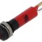 Lampă LED convexă roșie 12VDC &Oslash;8mm IP67 &Oslash;LED 5mm