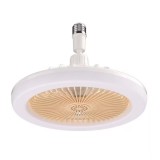 Cumpara ieftin Ventilator de tavan silentios, 30W, 3 viteze, cu soclu E27/B22, lumina si telecomanda, alb-galben