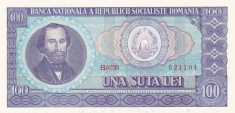 ROMANIA RSR 100 lei 1966 UNC foto