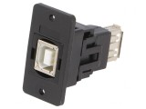 Adaptor USB A/B SLIM USB 2.0 Aurit Plastic, CLIFF