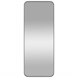 Oglindă de perete, negru, 40x100 cm, dreptunghiulară