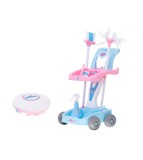 Set de curatenie pentru copii, robot aspirator cu sunete si lumini, mop, faras, perie, matura, accesorii de curatat