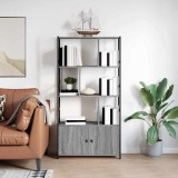 VidaXL Raft pentru cărți sonoma gri 80 x 30 x 155.5 cm Lemn compozit