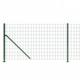 Gard plasa de sarma cu bordura, verde, 0,8x10 m GartenMobel Dekor, vidaXL