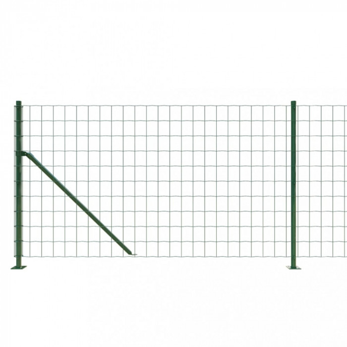 Gard plasa de sarma cu bordura, verde, 1,1x10 m GartenMobel Dekor