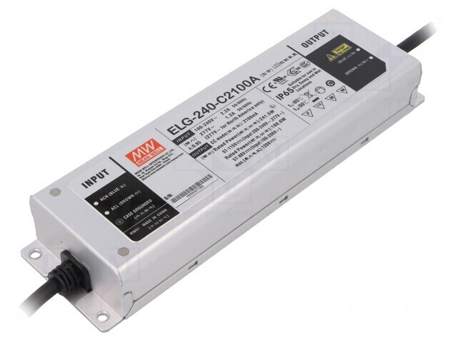 Alimentator LED 240W IP65 57-115VDC 1050-2100mA