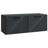 vidaXL Oglindă TV montată pe perete Pe perete Negru 78,5 x 31 x 30 cm 898716