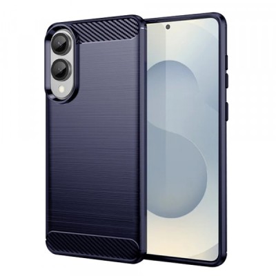 Husa pentru Samsung Galaxy S25 Edge S937, Techsuit, Carbon, Albastra foto