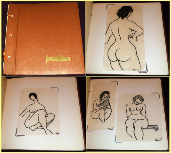 Nuduri feminine - album de schițe erotice, 36 de desene originale din anii 60