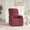 Fotoliu rabatabil electric, roșu vin, material textil