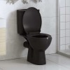 VidaXL Capac WC cu &icirc;nchidere silențioasă, eliberare rapidă, negru 145021