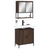VidaXL Set mobilier de baie, 2 piese, stejar maro, lemn prelucrat 3214664