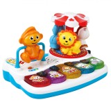 Pian Interactiv Bebe Carusel Lumini Sunete Multicolor, 20x15x18 cm, Jucarie Muzicala Copii