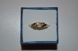 INEL AUR 18K + 8 Diamante = 0.10ct - Vintage - 2.5g. !, 46 - 56, Galben