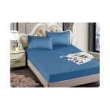 Cumpara ieftin Husa de Pat Tercot cu Elastic + 2 Fete de Perna pentru Pat Dublu Albastru - EAT209