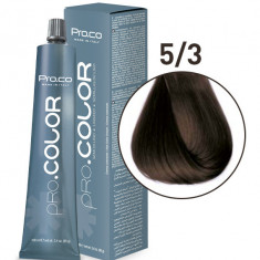 Vopsea de par profesionala PRO.COLOR 100 ml - Pro.Co - 5/3 CASTANIU DESCHIS AURIU