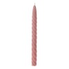 Set 6 lumanari Old Pink Twisted 25 cm