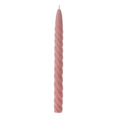 Set 6 lumanari Old Pink Twisted 25 cm