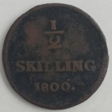 Moneda Suedia - 1/2 Skilling Riksgalds 1800