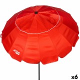 Umbrelă Aktive Roșu 240 x 235 x 240 cm (6 Unități)